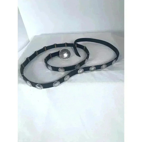 Vintage Silver Mercury Dime Concho Belt Unisex  L 41" 168g - Picture 4 of 8